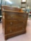 antique washstand 3 drawer spoon carved