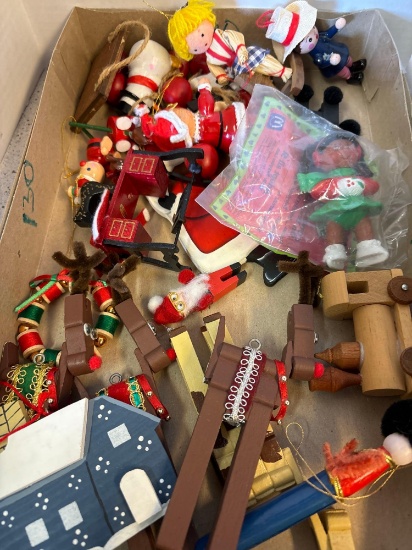 large quantity of Christmas ornaments
