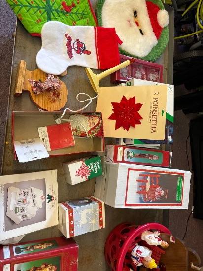 large lot of Christmas decorations