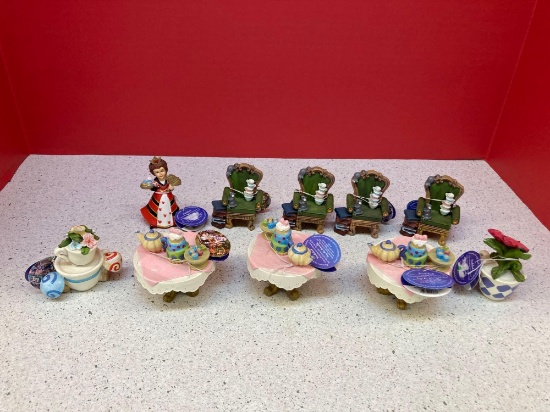 Alice in Wonderland fairy garden pieces