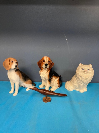 Dog cat figurines and more one Danbury Mint