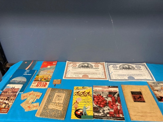 3 flats of paper ephemera