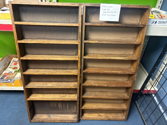 wooden shelving