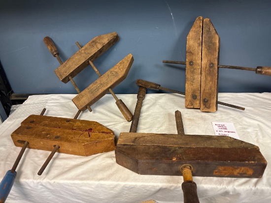 antique wood clamps two are Jorgensen