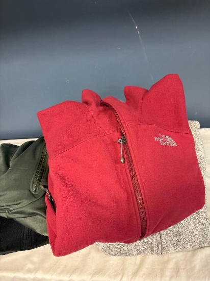 North face and fleece jackets military fleece sleeping shirt camo waist pack