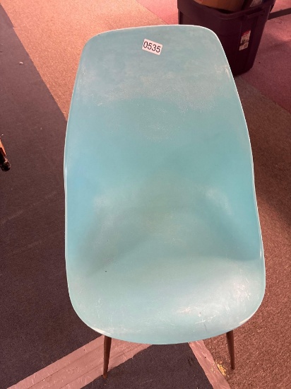 mid century aqua teal chair