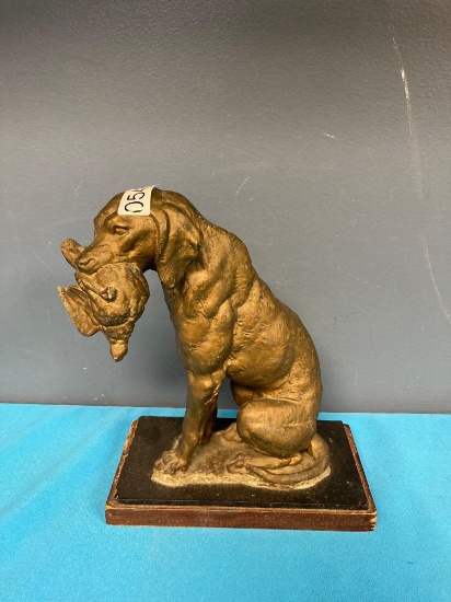 Bronze dog figure