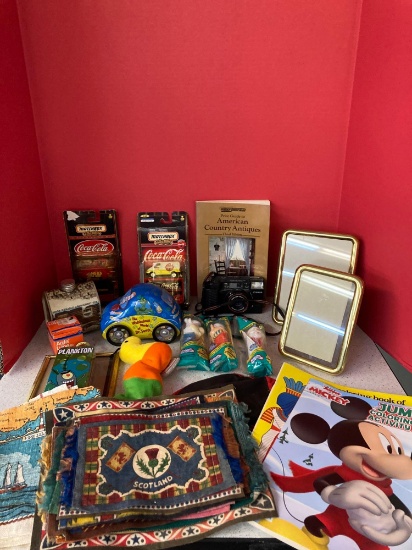 Mixed lot die cast coke items frames pez more