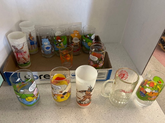 vintage collectible glass cups