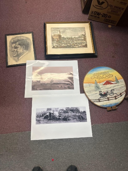 vintage paintings and photo graphs