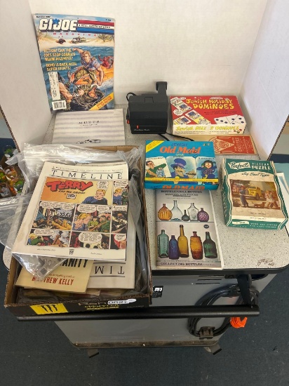 vuntage games, camera, books, manuals, comics, music, etc