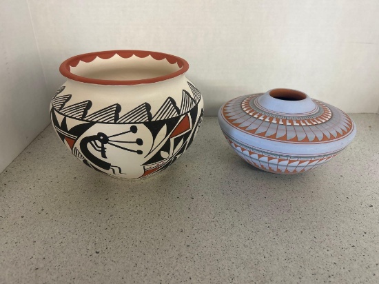 native American signed pottery