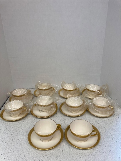 Lenox made expressly for Kinney and Levan Co Cleveland 10 cups and saucers