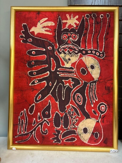 framed painting on cloth 24 x 31?