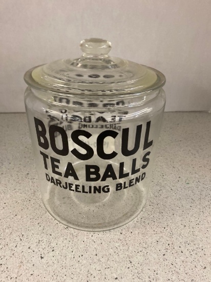 Rare 1950s 1960s Boscul tea balls glass jar