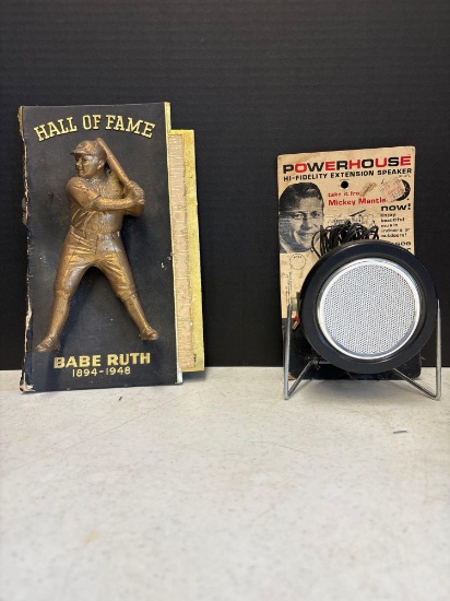 New York Yankees Mickey Mantle Babe Ruth items see list