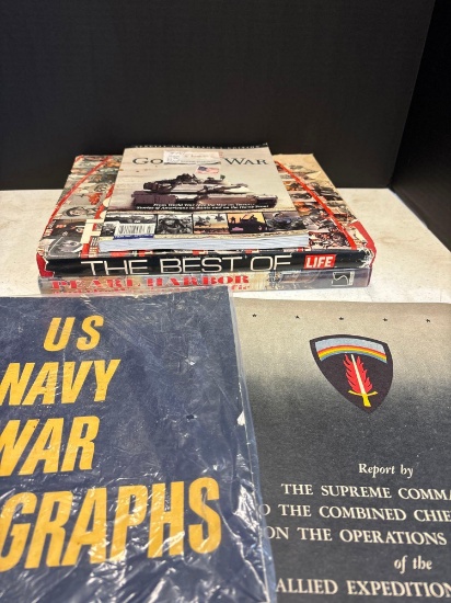 five books Life Time navy battle pictures