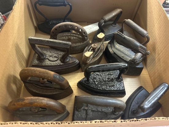 vintage cast iron sad irons