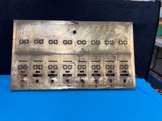 Vintage Keilson brass mailboxes for an apartment or building