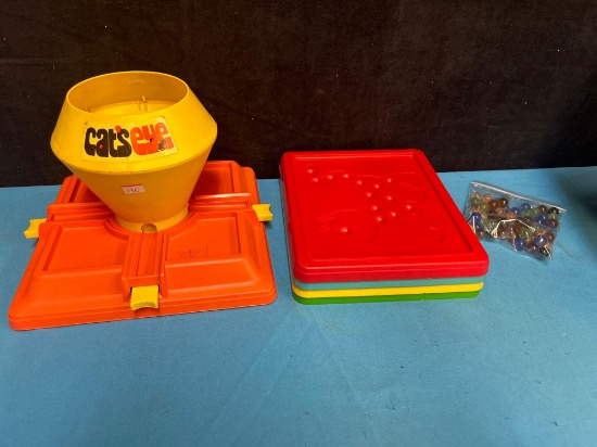 vintage cats eye marble game