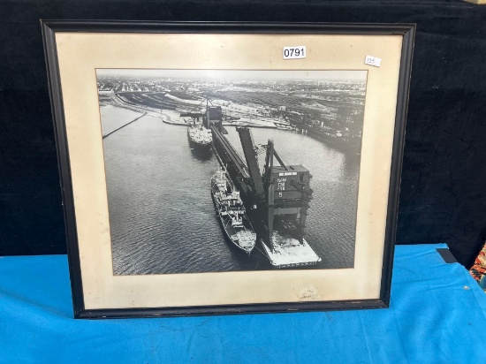 N W coal pier framed photograph