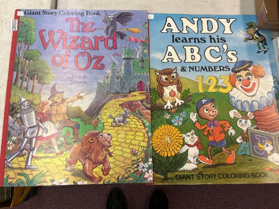 the wizard of oz giant coloring book and Andy learns his abcs giant coloring book