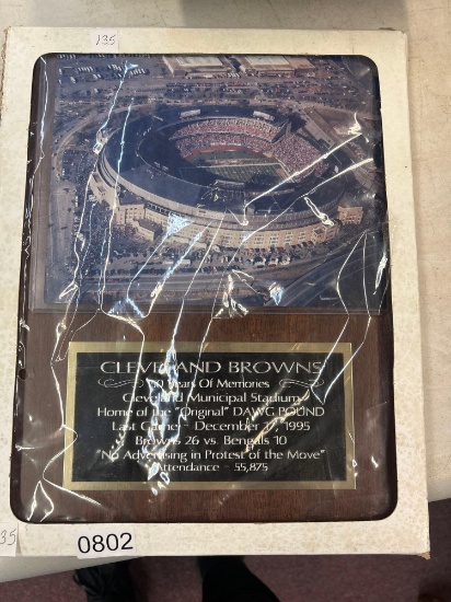 Cleveland browns 50 years of memories plaque