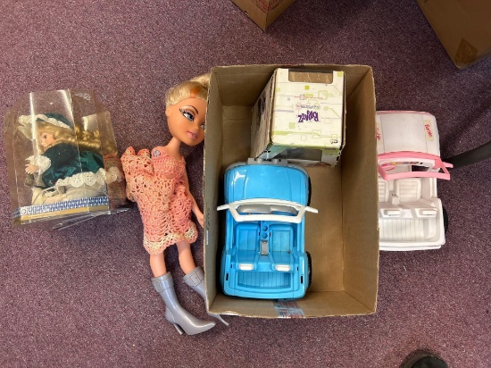 porcelain doll bratz doll and toys