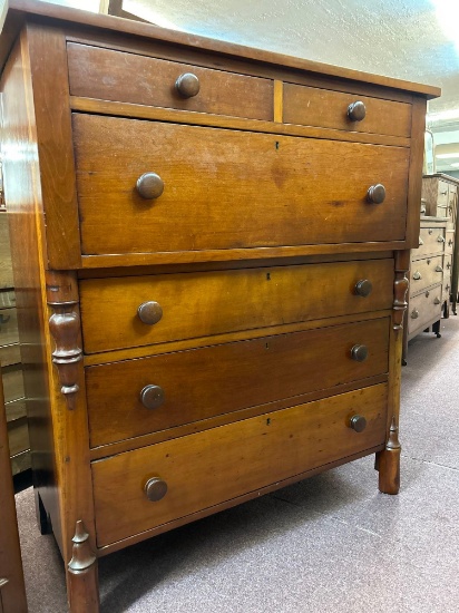 antique empire style 6- drawer chest 1880s