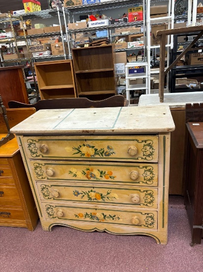 3 drawer early cottage painted style chest
