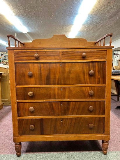 antique 1880s Empire style chest 43 inches by 4 ft tall