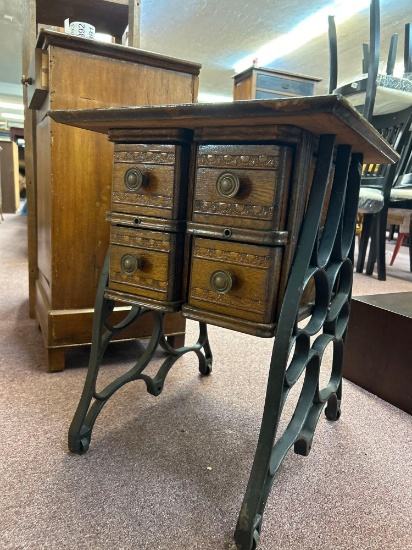 antique repurposed 4 drawer sewing cabinet