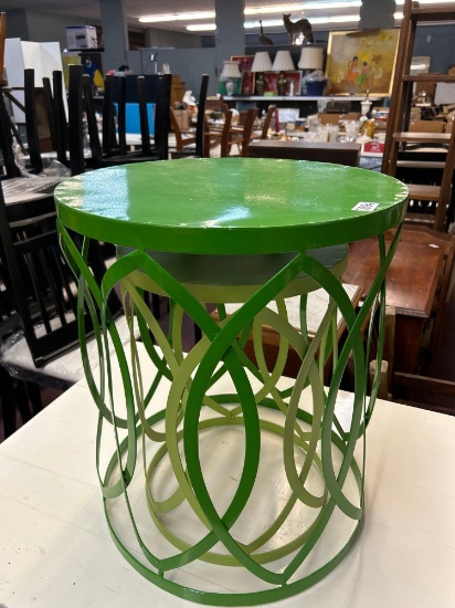 2 modern metal outdoor tables