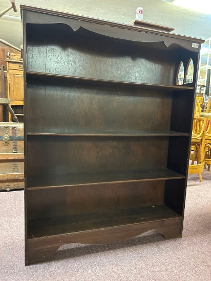 2 wood shelves mahogany bookcase