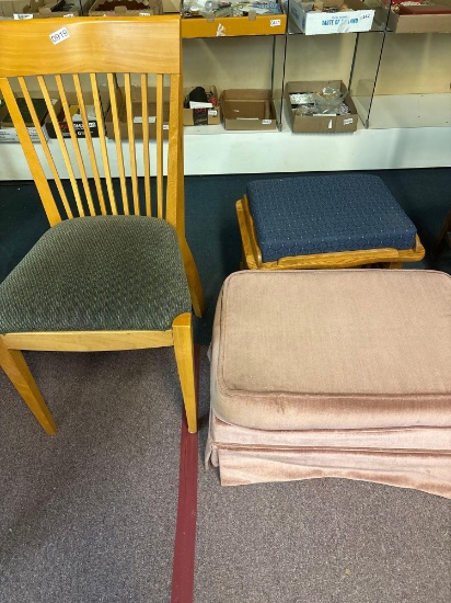 dining room chair two Ottomans