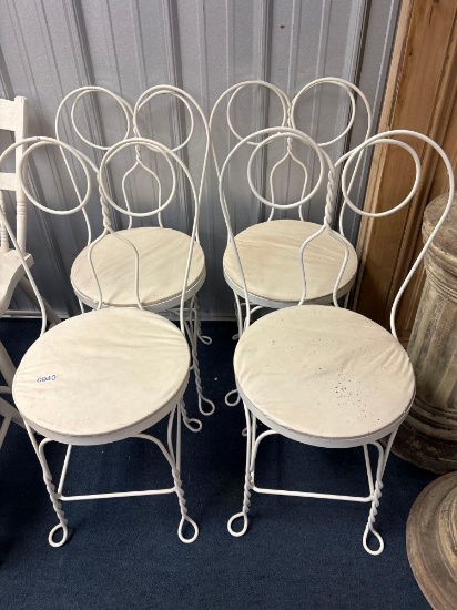 antique iron ice cream parlor chairs
