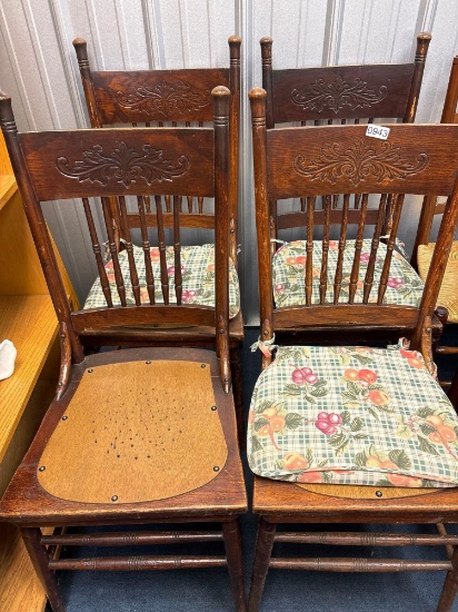 set a four oak Prospect chairs