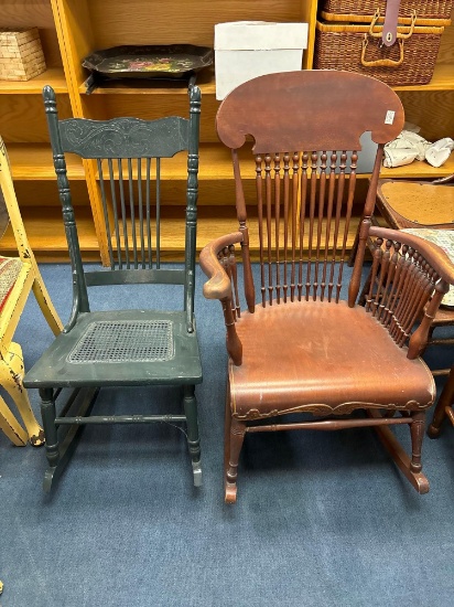 two antique rockers