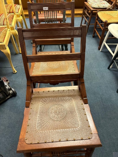 two Victorian chairs