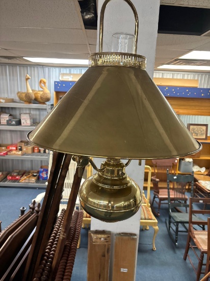 hanging brass oil lamp chandelier will need hardwired