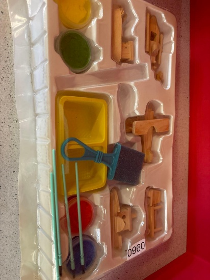 New children?s paint set wooden toys