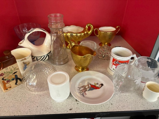 miscellaneous glass and pottery