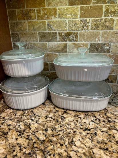 Corningware French White 8pc Bakeware Set