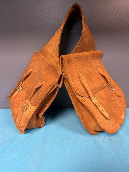 leather saddlebags western heavy leather