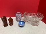Glassware glass buggy hobnail opalescent vase more