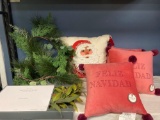 New Christmas pillows and garland