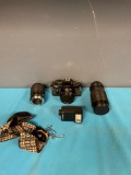 Sears KS Super camera two lenses flash and strap