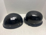 2 0.5 black motorcycle helmets