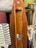Wood ironing board wood shelf