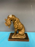 Bronze dog figure